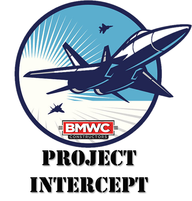 Animated Cartoon Jet aircraft plane flying through object titled Project Intercept BMWC