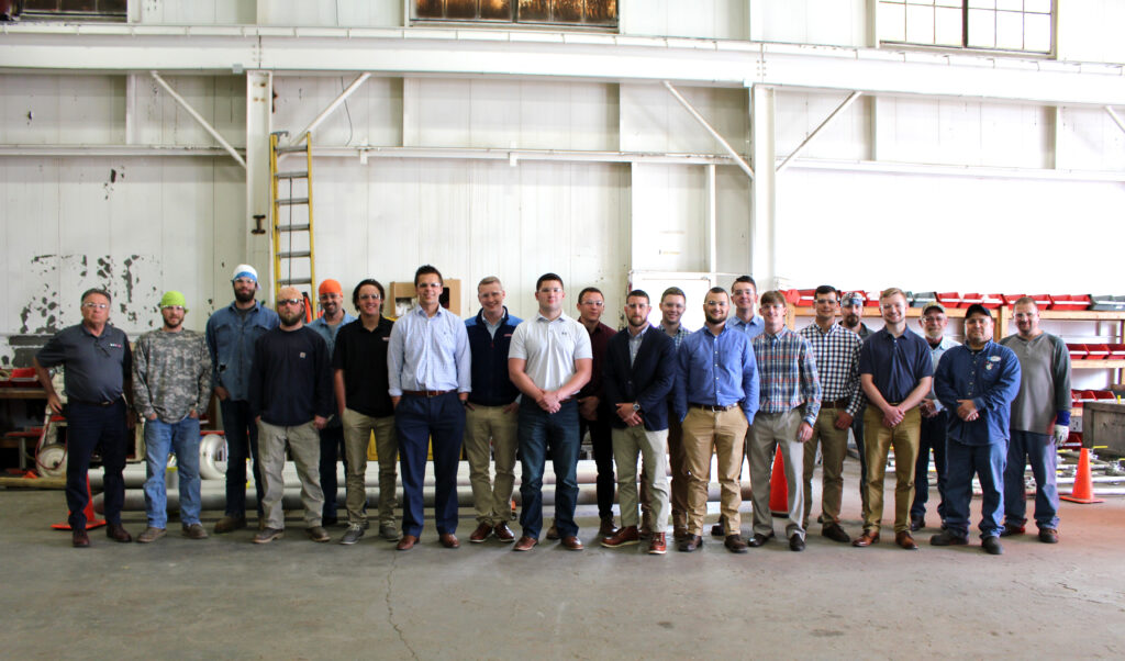 Project engineer internship members from BMWC construction company gather together to pose for picture from University of Houston
Iowa State University
IUPUI
Texas A&M
University of Toledo
Boise State University
Purdue University
Ball State University
Oregon State University