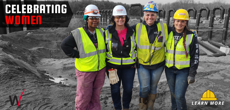 Women In Construction Week Celebrating Women Asia Washington, Lisa Wireman, Lauren Ozuk, and Vanessa Sheeler on Jobsite